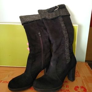 Naturalizer Trinity Black Microfiber Boot